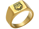 Georgia Bulldogs Ring | Gold | UGA Bulldog Logo Ring | Sizes 8-12