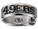 49ers Ring | Silver Wedding Ring | Sizes 6-13