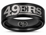 49ers Ring | Black Wedding Ring | Sizes 6-13