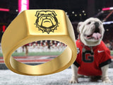 Georgia Bulldogs Ring | Gold | UGA Bulldog Logo Ring | Sizes 8-12