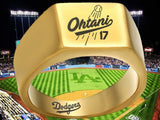 Shohei Ohtani LA Dodgers Gold Titanium Ring - Sizes 8 - 12 Dodgers - Vyben Designs