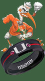 Miami Hurricanes Ring Black & Red CZ Wedding Band | Sizes 6-13 #miami #hurricanes #TheU