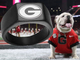 Georgia Bulldogs Ring | Black | Sizes 8 - 12 | Customizable - Vyben Designs