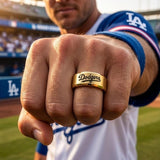 LA Dodgers Ring | Brushed Gold | Customizable