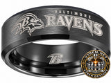 Baltimore Ravens Ring | Black Wedding Band