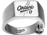 Shohei Ohtani LA Dodgers Silver Titanium Ring - Sizes 8 - 12 Dodgers - Vyben Designs