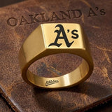 Oakland A's Ring | Gold Signet Ring | Customizable