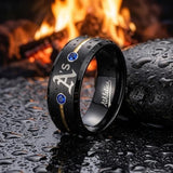 Oakland A's Ring | Black Gold & Blue CZ | Customizable