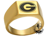 Georgia Bulldogs Ring Bulldogs Logo Ring Gold uga bulldogs - Vyben Designs