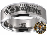 Baltimore Ravens Ring | Silver Wedding Band