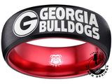 Georgia Bulldogs Ring | Black & Red Wedding Band | Sizes 6 - 13 | #UGA
