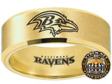 Baltimore Ravens Ring | Gold Wedding Band
