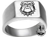 Georgia Bulldogs Ring | Silver Titanium | Sizes 8-12 | FREE Shipping