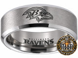 Baltimore Ravens Ring | Silver Wedding Band