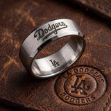 LA Dodgers Ring | Brushed Silver | Customizable