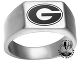 Georgia Bulldogs Ring | Silver | Sizes 8 - 12 | Customizable - Vyben Designs