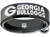 Georgia Bulldogs Ring | Black Wedding Band | Sizes 6 - 13 | #UGA