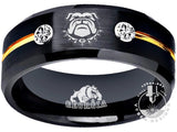 Georgia Bulldogs Ring | Black & Gold Wedding Band | Sizes 6 - 13 | FREE Shipping