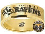 Baltimore Ravens Ring | Gold Wedding Band