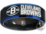 Cleveland Browns Ring Black & Blue Wedding Band | Sizes 6-13 | #browns #dawgpound