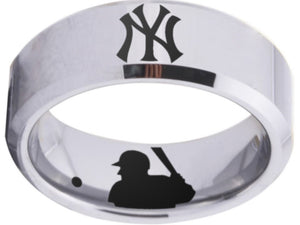 New York Yankees Ring | Silver Wedding Ring | Sizes 4-17 #yankees