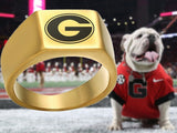 Georgia Bulldogs Ring Bulldogs Logo Ring Gold uga bulldogs - Vyben Designs
