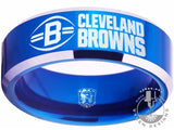 Cleveland Browns Ring Blue & Silver Wedding Band | Sizes 4-17 | #browns #dawgpound