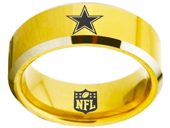 Dallas Cowboys Ring Gold Ring 8mm Tungsten Ring #cowboys