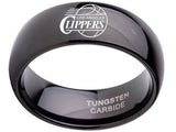 LA Clippers Ring 8mm Black Tungsten Ring #clippers