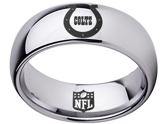 Indianapolis Colts Ring Silver Ring Tungsten Ring #colts