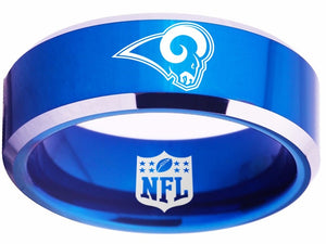 Los Angeles Rams Ring Blue Logo Ring Sizes 4 - 17 #rams