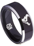 Houston Texans Ring Black Ring 8mm Tungsten Ring #texans