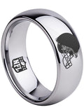 Cleveland Browns Ring Silver Ring 8mm Tungsten #browns #nfl