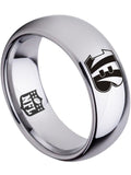 Cincinnati Bengals Ring 8mm Silver Tungsten Wedding Band #bengals