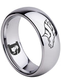 Denver Broncos Ring Silver Ring 8mm Tungsten #broncos #nfl