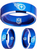 Tennessee Titans Ring 8mm Blue Tungsten Ring #titans NFL