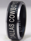 Dallas Cowboys Ring 8mm Black Ring NFL #dallas #cowboys #nfl