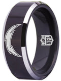 Los Angeles Chargers Ring 8mm Black Tungsten Ring #chargers