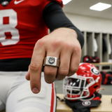 Georgia Bulldogs Ring | Silver Titanium | Sizes 8-12 | FREE Shipping