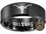 Texas Longhorns Ring | Matte Black | UT Culture RIng