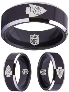 Kansas City Chiefs Ring 8mm Black Tungsten Ring #chiefs