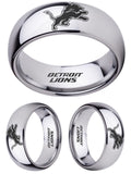 Detroit Lions Ring Silver Ring 8mm Tungsten #lions #nfl