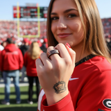Georgia Bulldogs Ring | Rose Gold & Black Wedding Band | Sizes 6 - 13 | #UGA