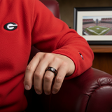Georgia Bulldogs Ring | Black & Red Wedding Band | Sizes 6 - 13